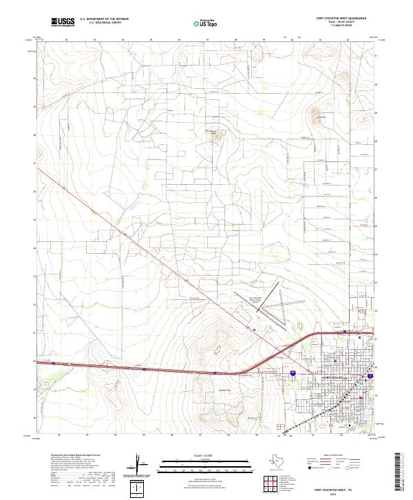 US Topo 7.5-minute map for Fort Stockton West TX