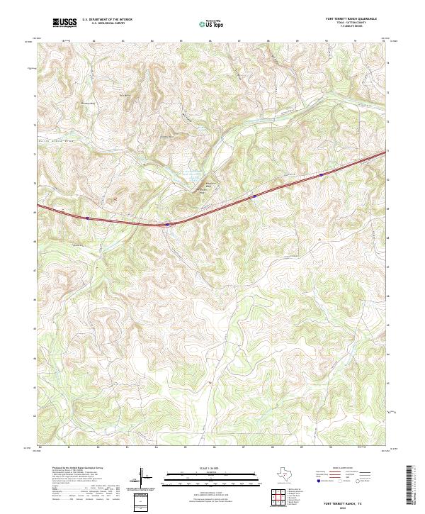 US Topo 7.5-minute map for Fort Terrett Ranch TX