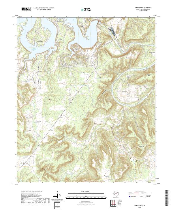 US Topo 7.5-minute map for Fortune Bend TX