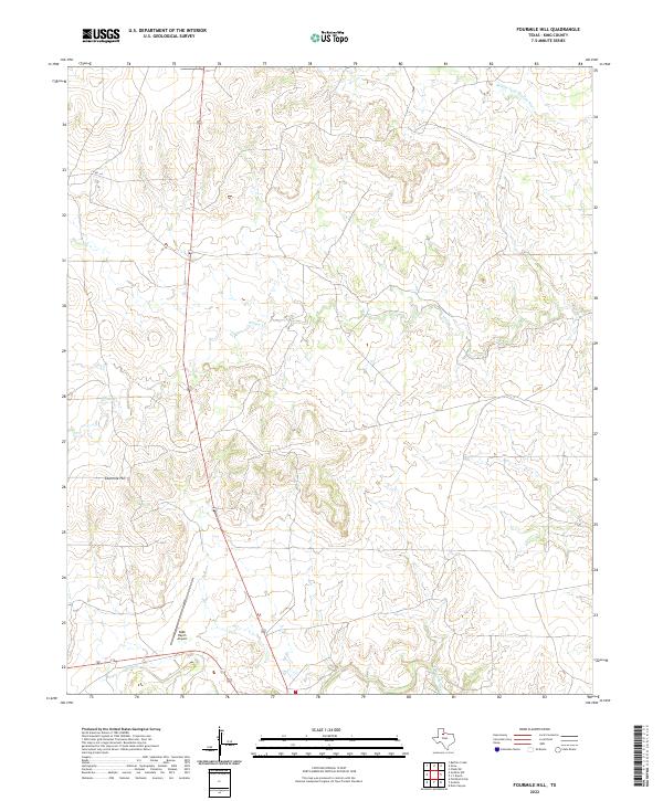 US Topo 7.5-minute map for Fourmile Hill TX
