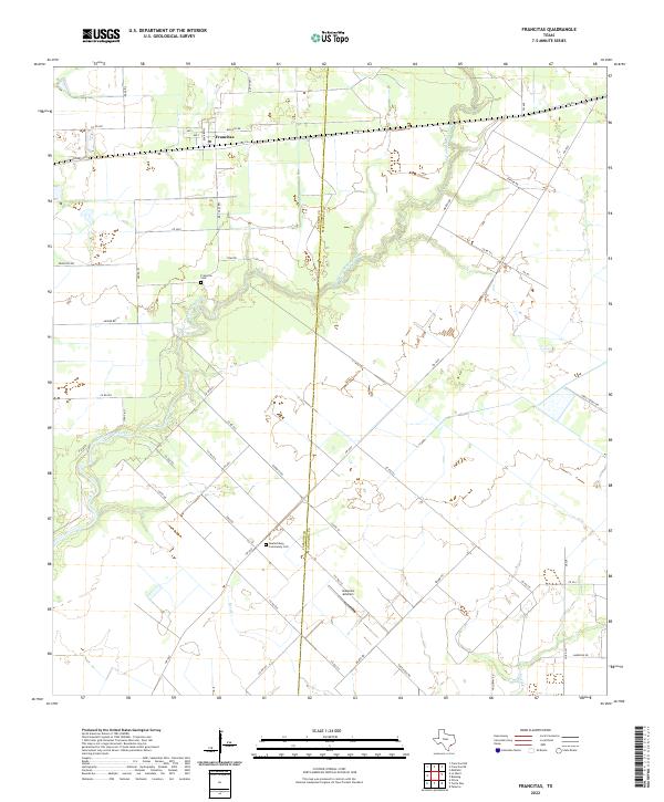 US Topo 7.5-minute map for Francitas TX