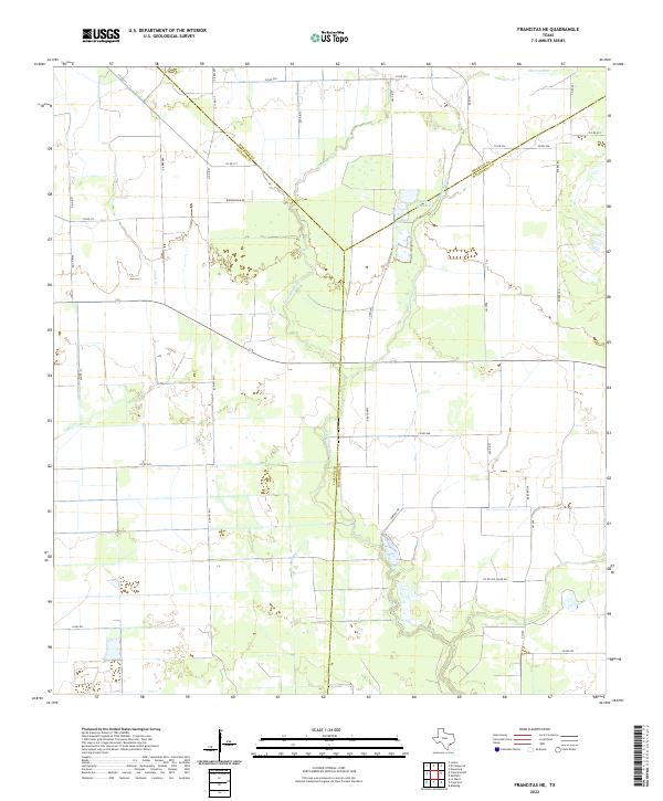 US Topo 7.5-minute map for Francitas NE TX