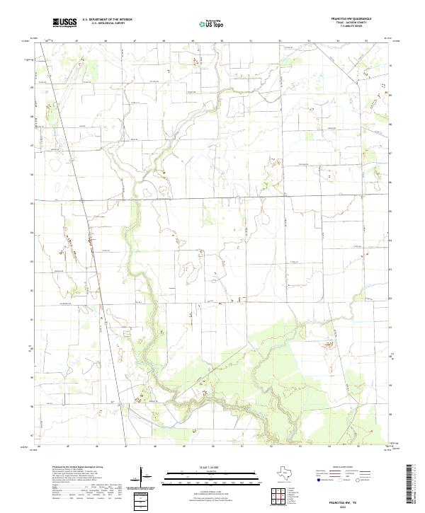 US Topo 7.5-minute map for Francitas NW TX