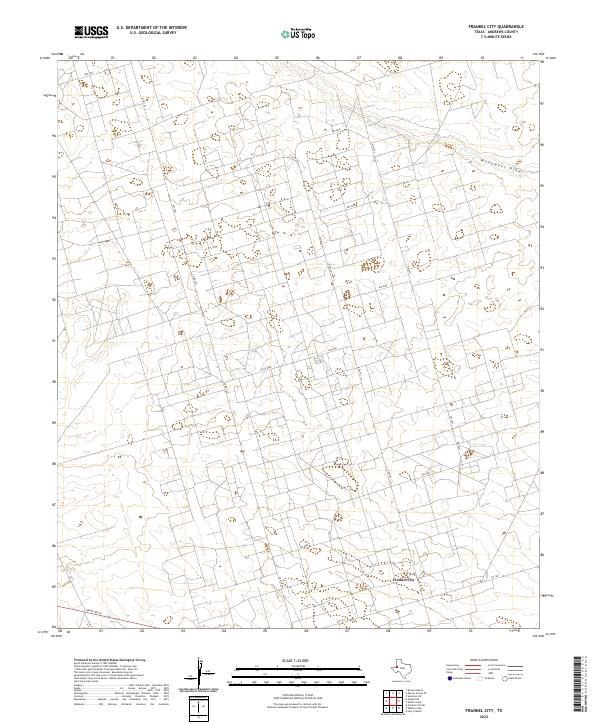 US Topo 7.5-minute map for Frankel City TX