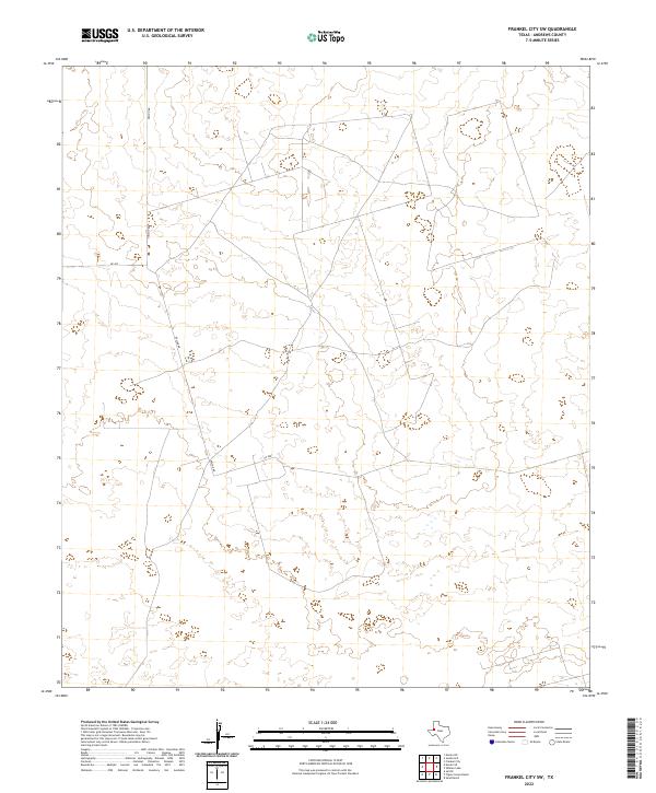US Topo 7.5-minute map for Frankel City SW TX