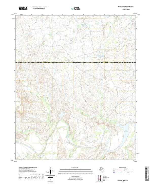 US Topo 7.5-minute map for Franklin Bend TX