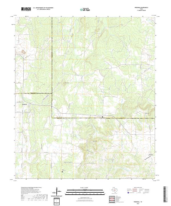 US Topo 7.5-minute map for Fredonia TX