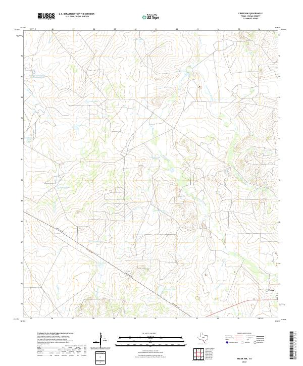 US Topo 7.5-minute map for Freer NW TX