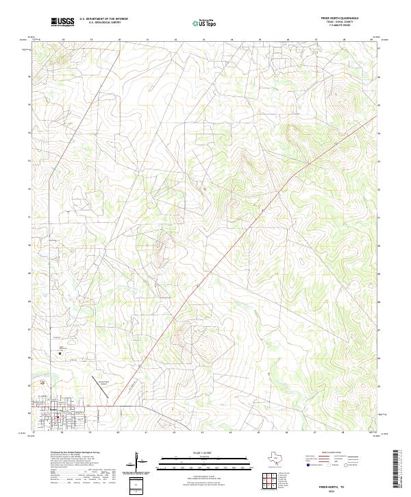 US Topo 7.5-minute map for Freer North TX