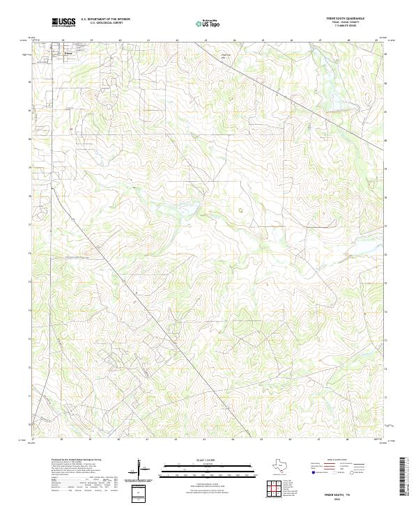US Topo 7.5-minute map for Freer South TX