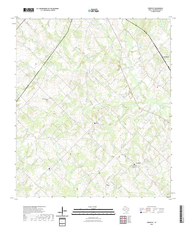 US Topo 7.5-minute map for Frenstat TX