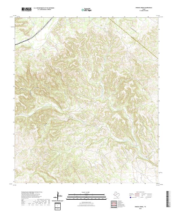 US Topo 7.5-minute map for Fresno Creek TX