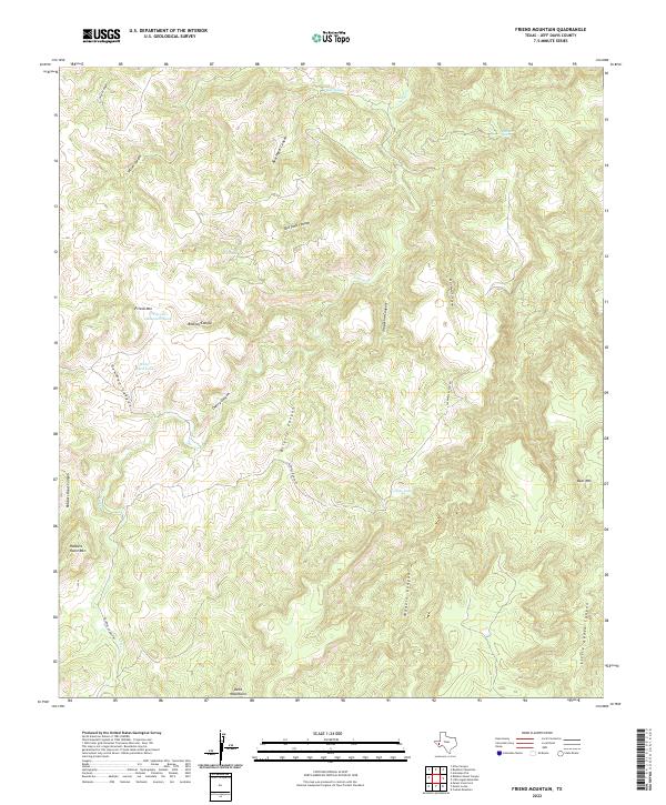 US Topo 7.5-minute map for Friend Mountain TX