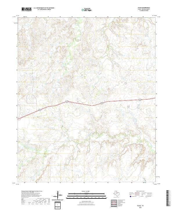 US Topo 7.5-minute map for Fulda TX