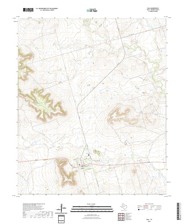 US Topo 7.5-minute map for Gail TX