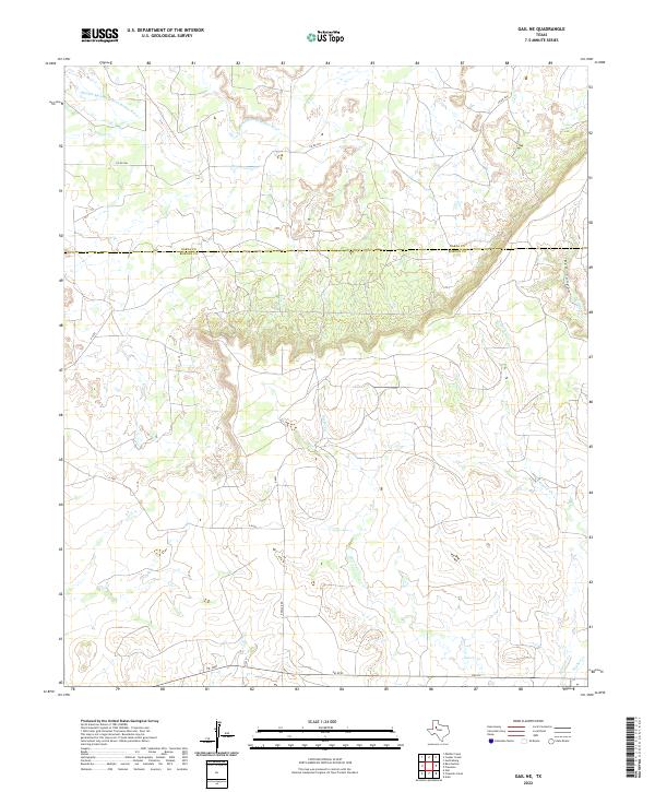 US Topo 7.5-minute map for Gail NE TX