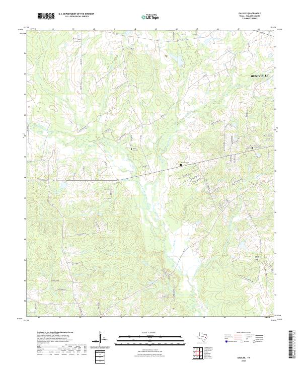 US Topo 7.5-minute map for Galilee TX