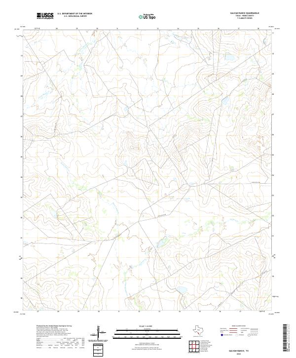 US Topo 7.5-minute map for Galvan Ranch TX