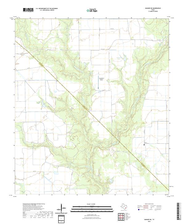 US Topo 7.5-minute map for Ganado NE TX