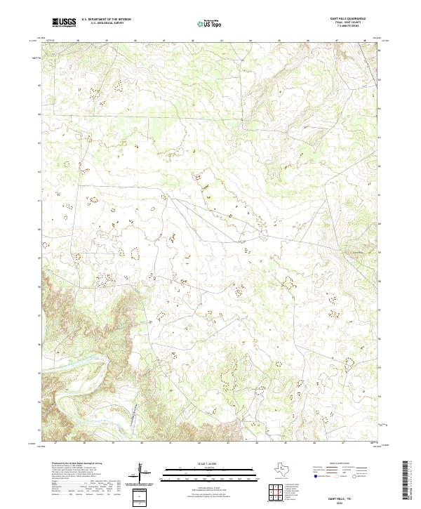 US Topo 7.5-minute map for Gant Hills TX