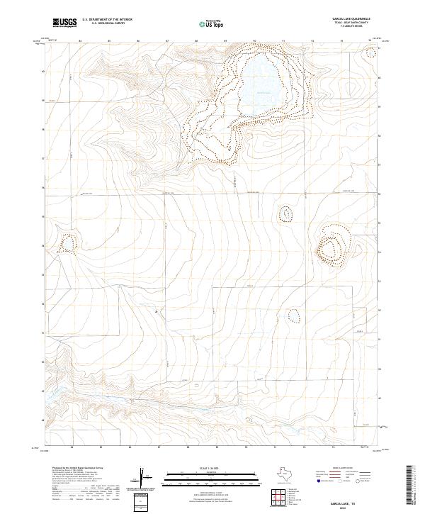 US Topo 7.5-minute map for Garcia Lake TX