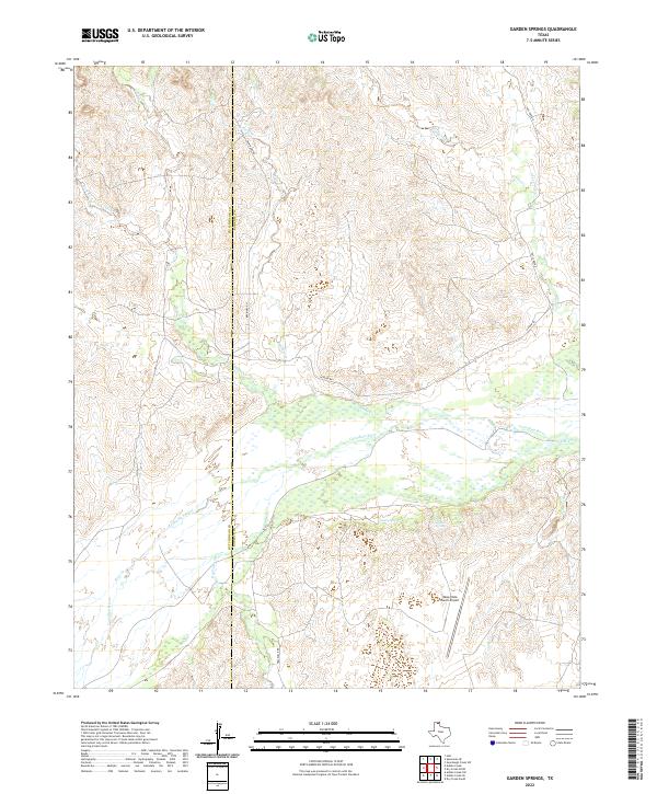 US Topo 7.5-minute map for Garden Springs TX