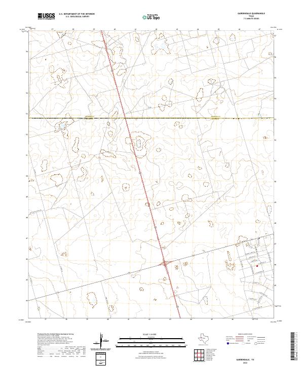US Topo 7.5-minute map for Gardendale TX
