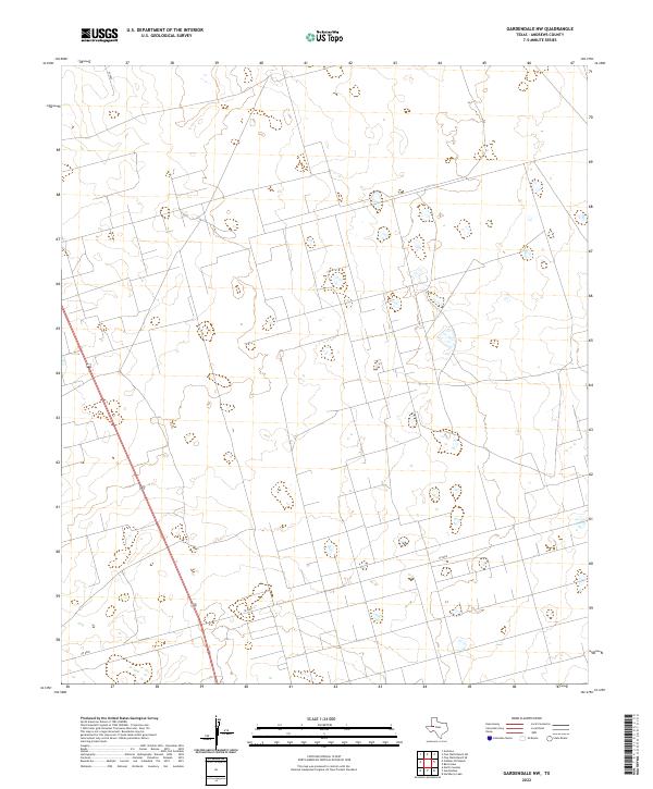 US Topo 7.5-minute map for Gardendale NW TX