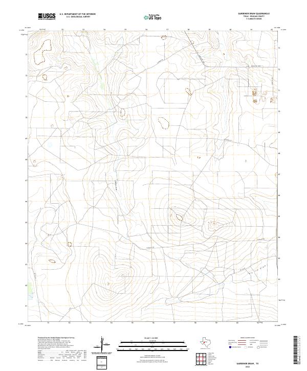 US Topo 7.5-minute map for Gardener Draw TX