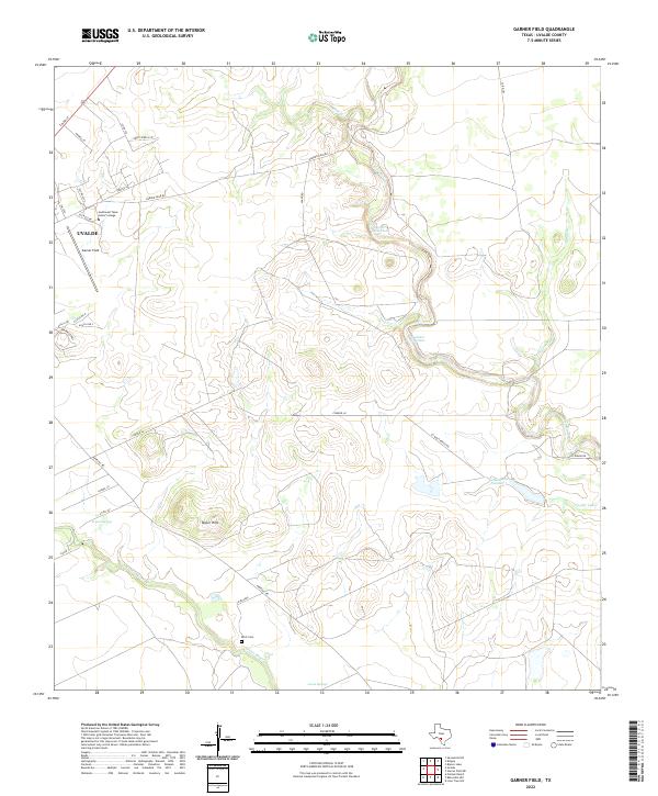 US Topo 7.5-minute map for Garner Field TX