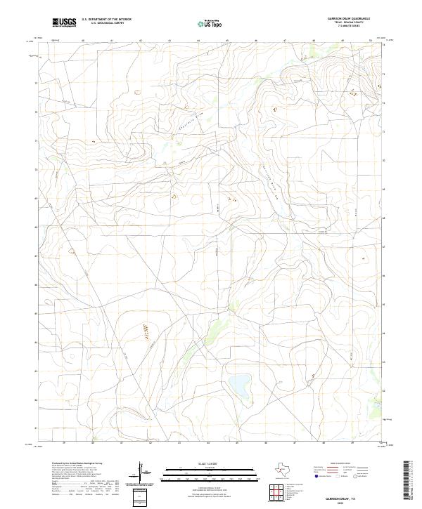 US Topo 7.5-minute map for Garrison Draw TX
