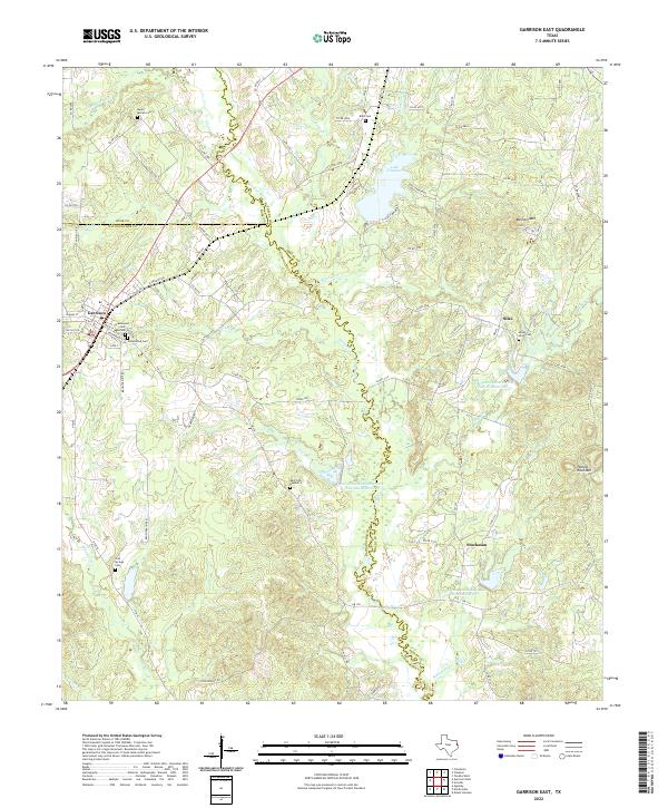 US Topo 7.5-minute map for Garrison East TX