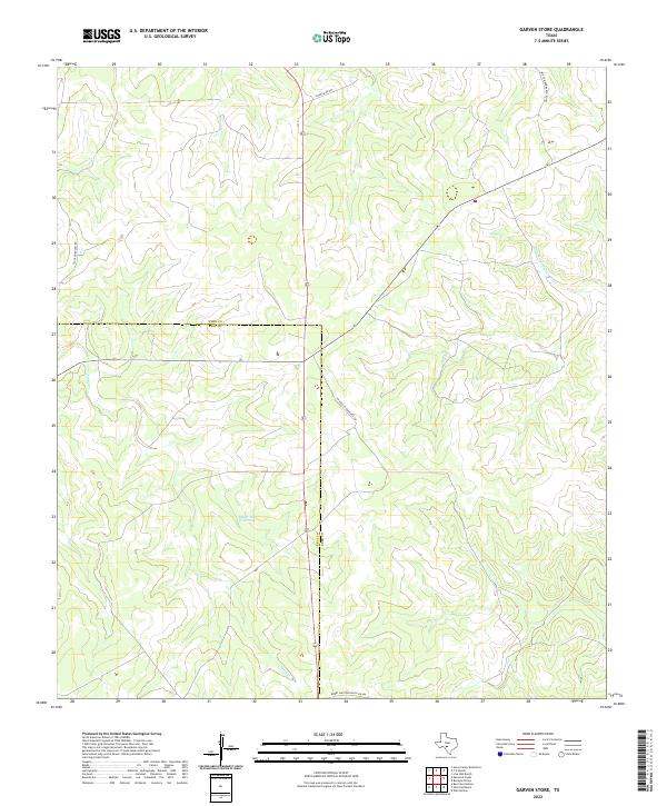 US Topo 7.5-minute map for Garven Store TX