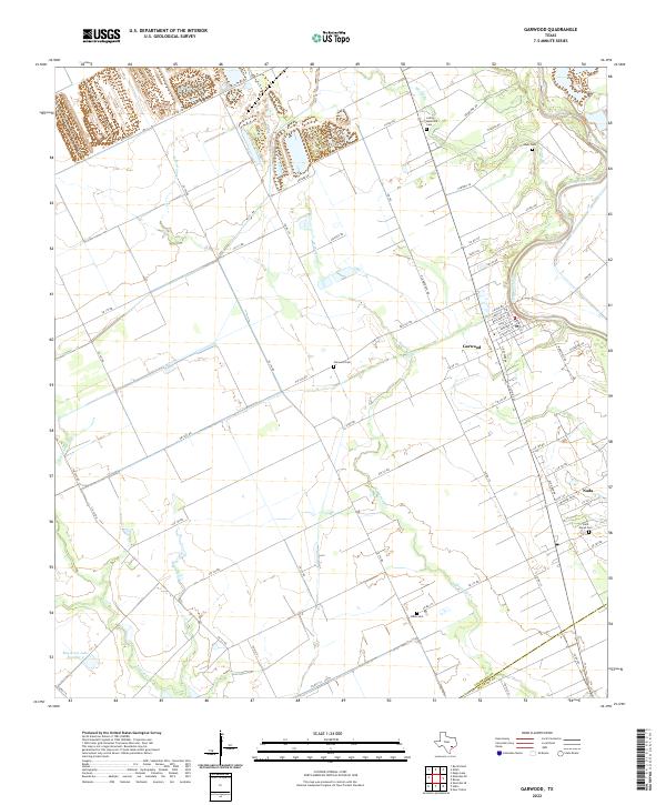 US Topo 7.5-minute map for Garwood TX
