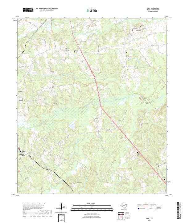 US Topo 7.5-minute map for Gary TX