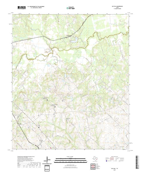 US Topo 7.5-minute map for Gay Hill TX