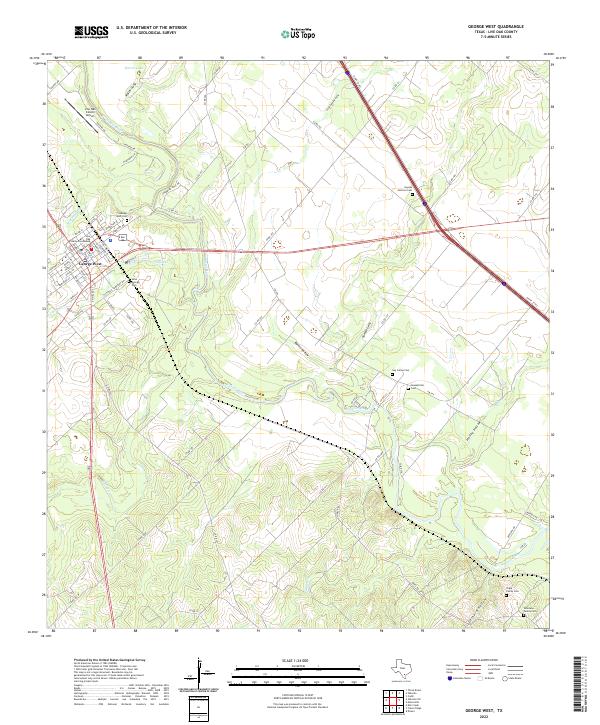 US Topo 7.5-minute map for George West TX