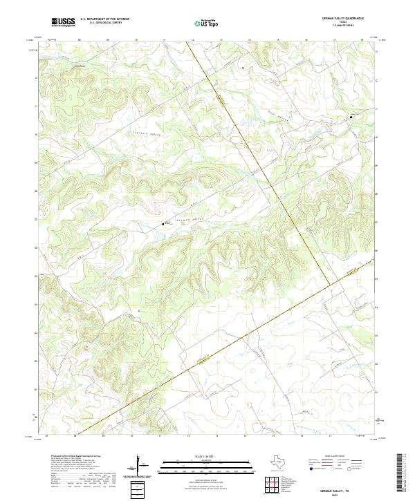 US Topo 7.5-minute map for German Valley TX