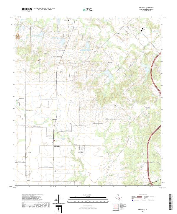 US Topo 7.5-minute map for Geronimo TX