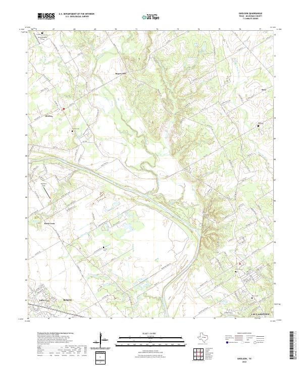 US Topo 7.5-minute map for Gholson TX