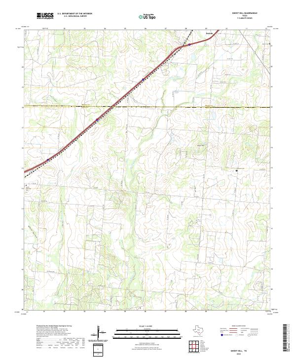US Topo 7.5-minute map for Ghost Hill TX