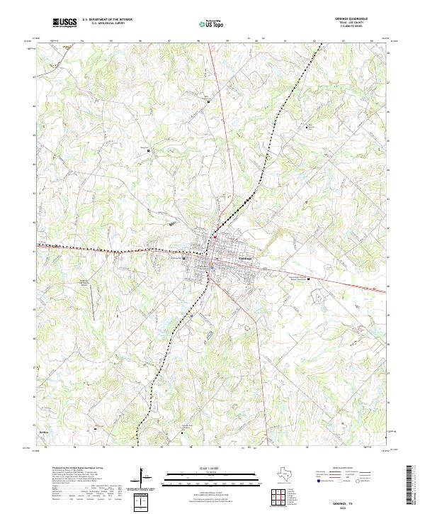 US Topo 7.5-minute map for Giddings TX