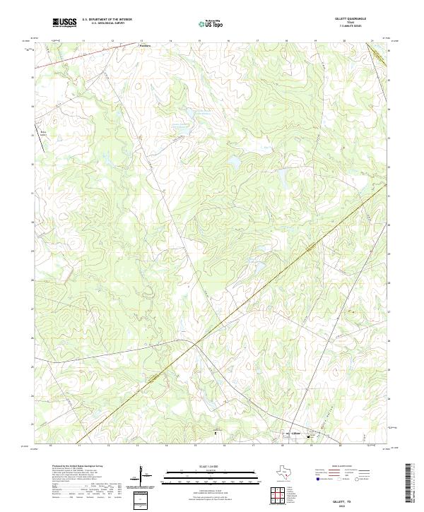 US Topo 7.5-minute map for Gillett TX