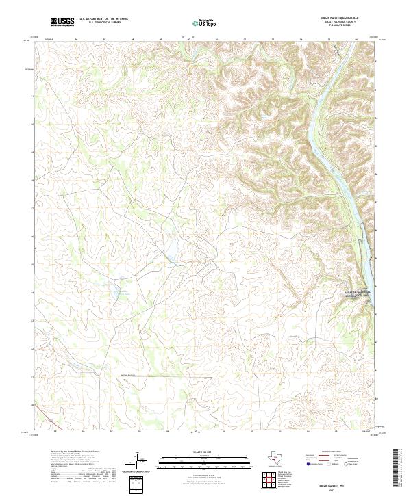 US Topo 7.5-minute map for Gillis Ranch TX