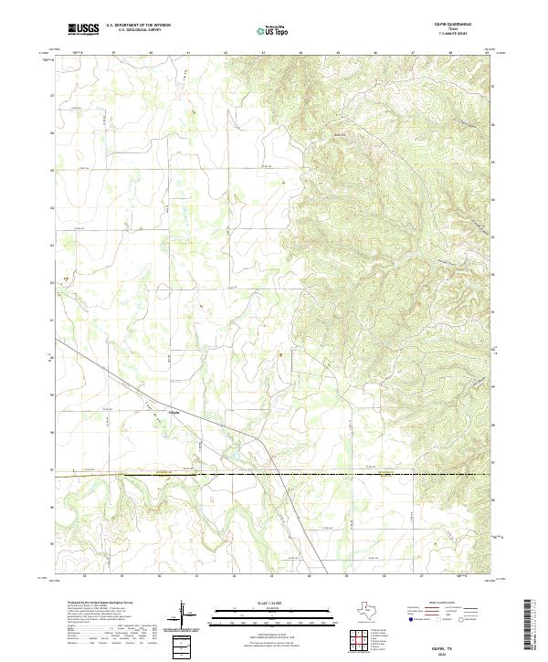 US Topo 7.5-minute map for Gilpin TX