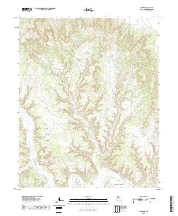 US Topo 7.5-minute map for Gip Creek TX
