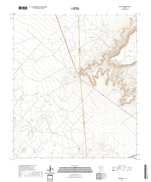 US Topo 7.5-minute map for Girvin NE TX