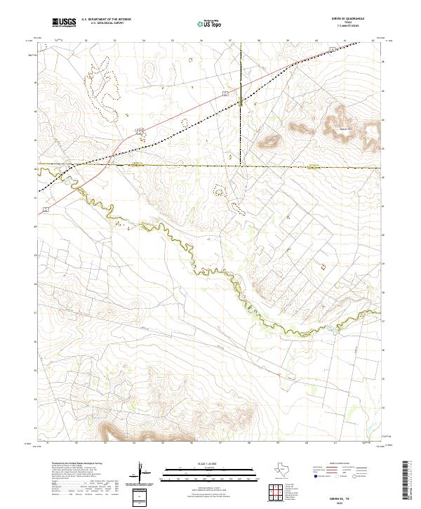 US Topo 7.5-minute map for Girvin SE TX