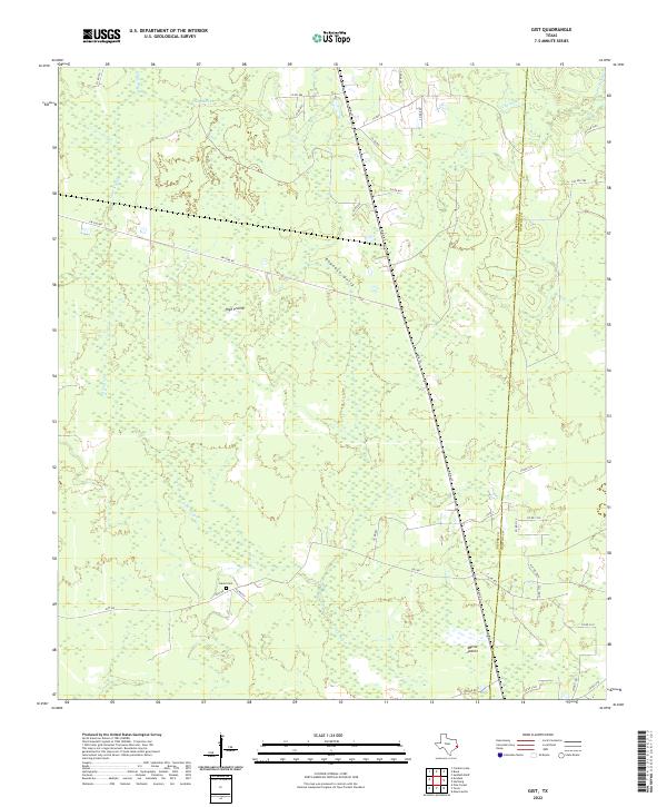 US Topo 7.5-minute map for Gist TX