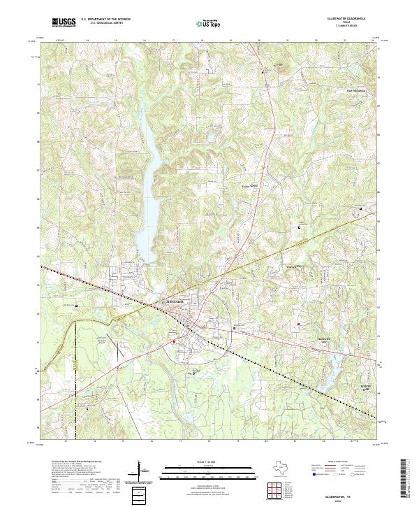 US Topo 7.5-minute map for Gladewater TX